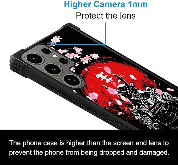 for Samsung Galaxy S24 Ultra Case, Sakura Japanese Samurai Pattern Graphic - Image 3