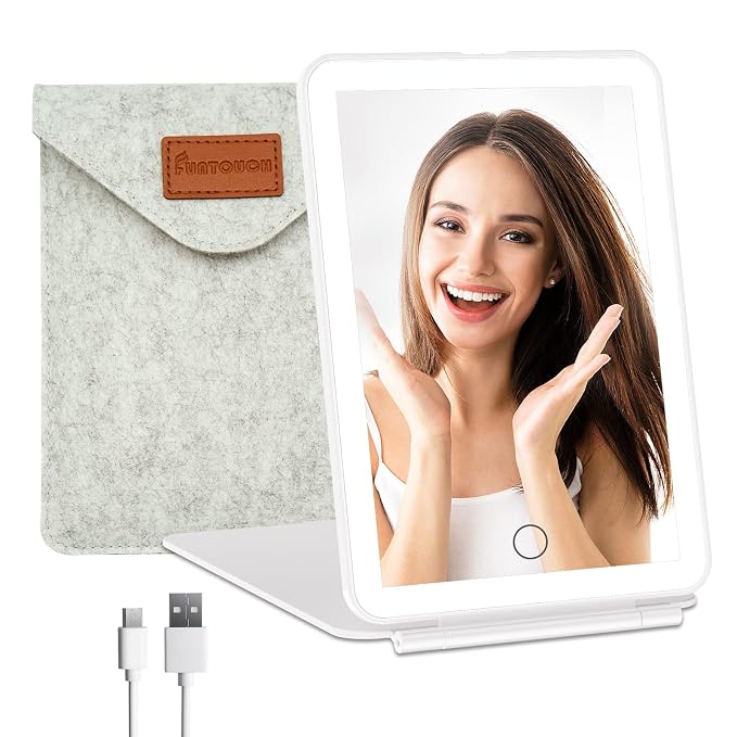 FUNTOUCH Rechargeable Travel Makeup Vanity Mirror by FUNTOUCH