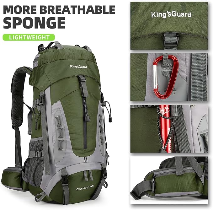 King'sGuard 60L Hiking Backpack - Image 3