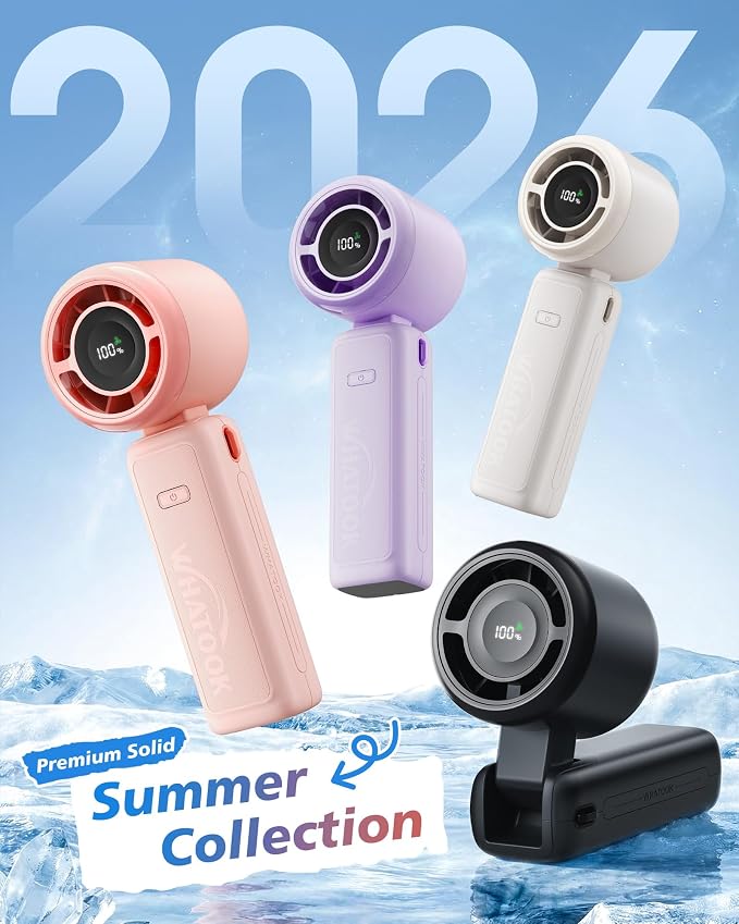WHATOOK Portable Personal Handheld Fan: High Speed Cooling Fan, 12 Hours - Image 7
