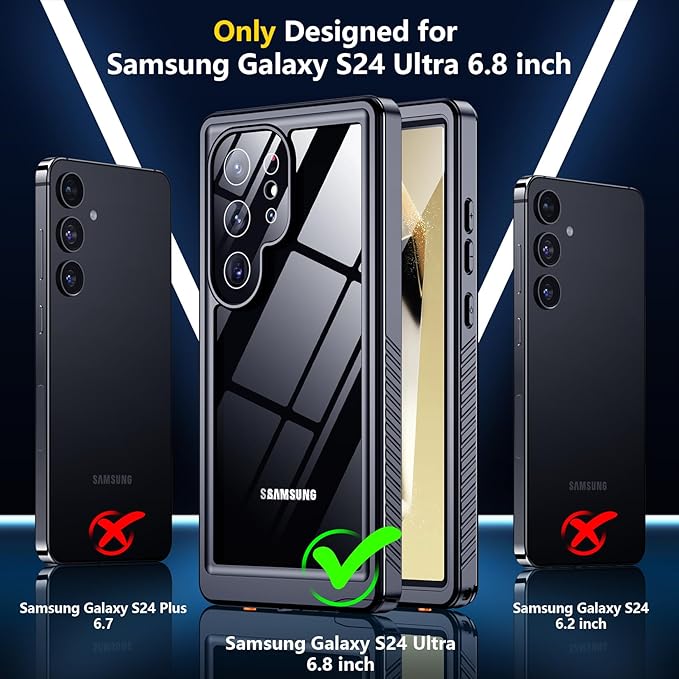 SPIDERCASE Upgraded for Samsung Galaxy S24 Ultra Case Waterproof, Built-in - Image 2