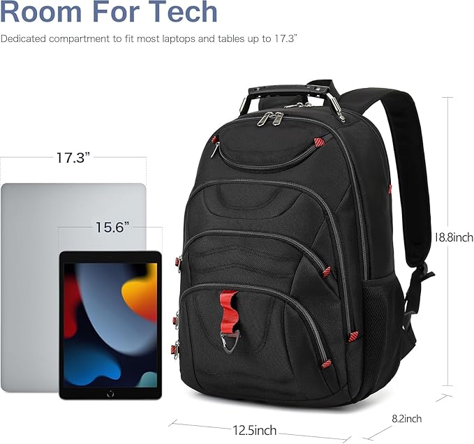 Boavan Laptop Backpack for men, 17.3 inch Laptop Bag - Image 2