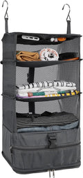 Surblue Hanging Closet Storage Bag Collapsible 3-Shelf Washable Oxford Fabric by SURBLUE