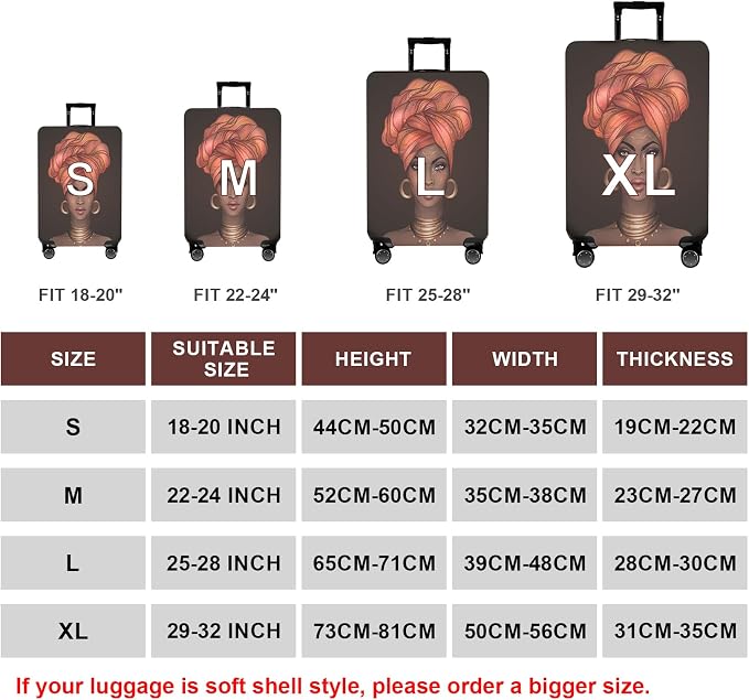 WUJIAONIAO Travel Luggage Cover Baggage Suitcase Cover Protector Skins 18-32 - Image 6