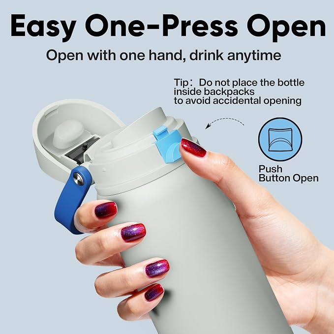 Insulated Water Bottle with Straw - Image 5