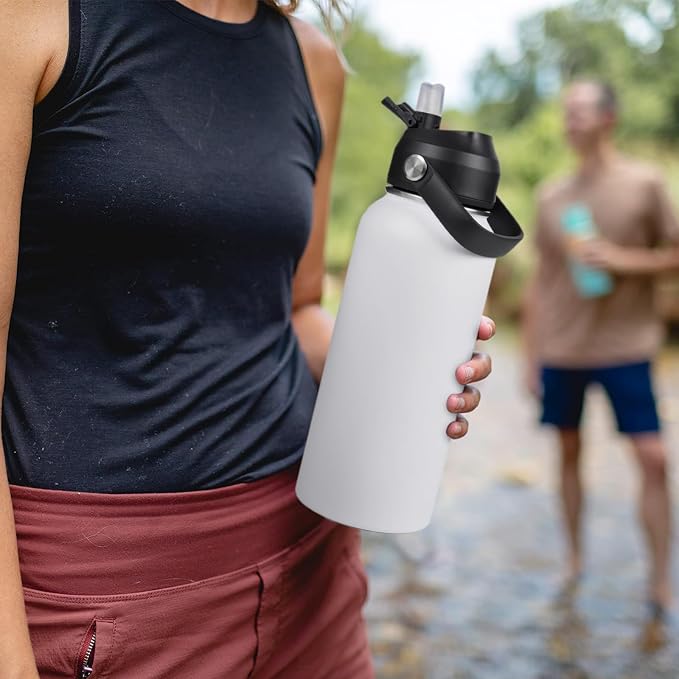 Fijinhom 32oz Insulated Stainless Steel Water Bottle, Wide Mouth Double Wall - Image 6