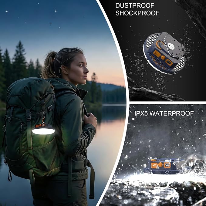 10000mAh 4000LM Flashlight Portable LED Camping Lantern Rechargeable Light 30W - Image 5