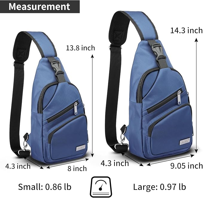 AMJ Crossbody Sling Bag Men Women, Casual Shoulder Backpack, Chest Daypack - Image 2