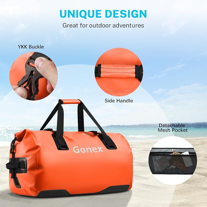 Gonex 40L 60L 80L Extra Large Waterproof Duffle Travel Dry Duffel Bag Heavy - Image 4