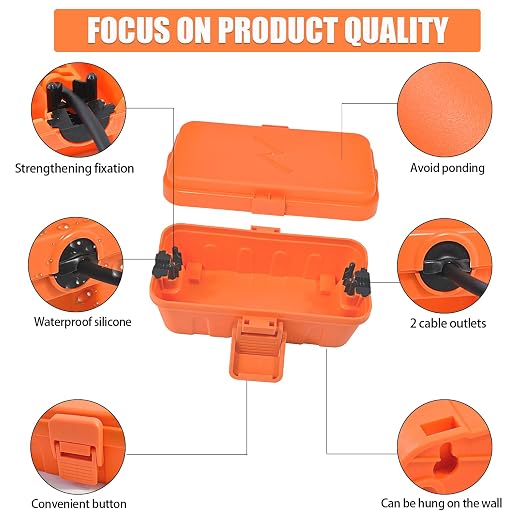 Hrensaw Small Weatherproof Electrical Connection Box, Outdoor Electrical Box - Image 3