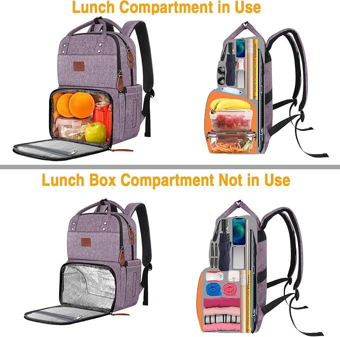 MATEIN Laptop Backpack with Lunch Box, Insulated Women Backpacks with Cooler - Image 5
