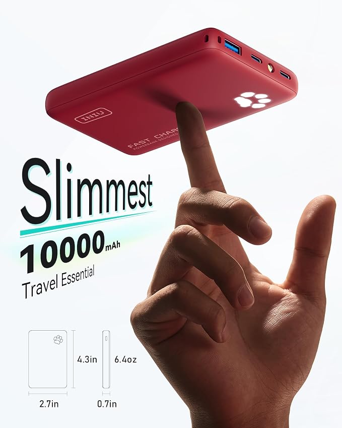 INIU Portable Charger, Ultra Slim 10000mAh 45W PD Power Bank, Fast Charging - Image 2