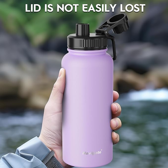 Navigate 32 oz Stainless Steel Insulated Water Bottle, Double Walled Leak Proof - Image 6