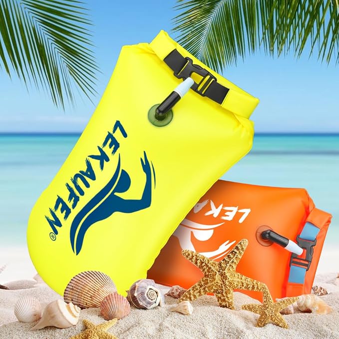 Swim Buoy for Open Water 2 Pack, 20L Swim Safety Float Waterproof Dry Bag for - Image 8