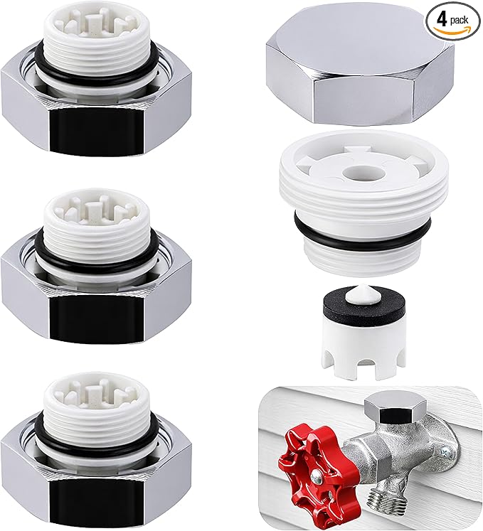 4 Pack Vacuum Breakers Outside Faucet, Stainless Steel Vacuum Breaker Repair by Nkiy+Quen