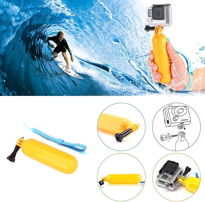 Universal Action Camera Accessories Bundle Head Chest Strap Mount/Selfie - Image 5