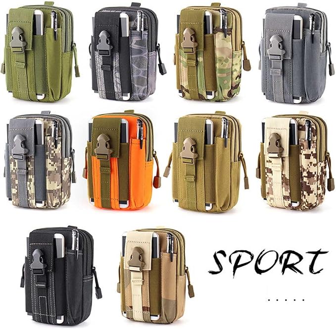 Belt Pouch, Tactical Molle Phone Pouch EDC Utility Pouches Waist Bag, Small - Image 9
