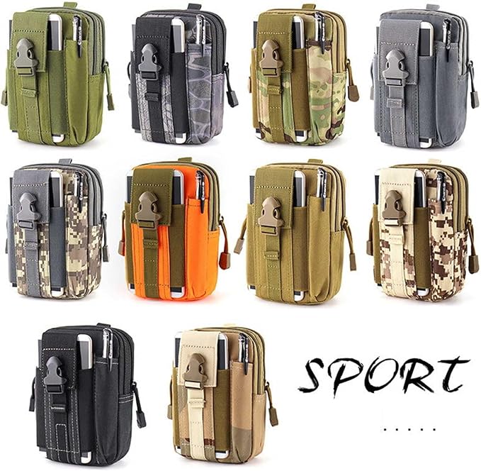 Belt Pouch, Tactical Molle Phone Pouch EDC Utility Pouches Waist Bag, Small - Image 7