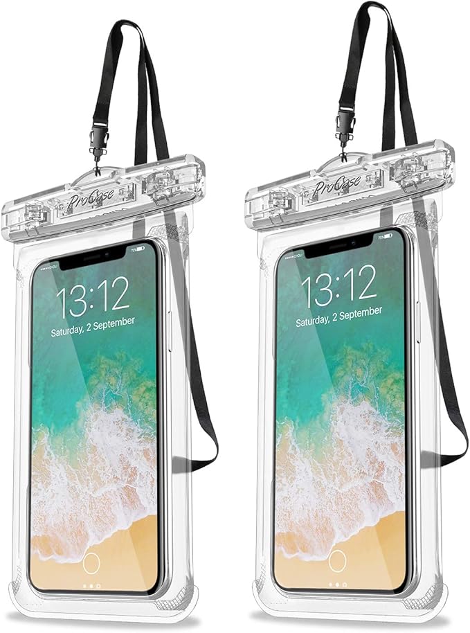 ProCase 2 Pack Waterproof Phone Pouch, Underwater Phone Case Up to 7", Dry Bag by ProCase