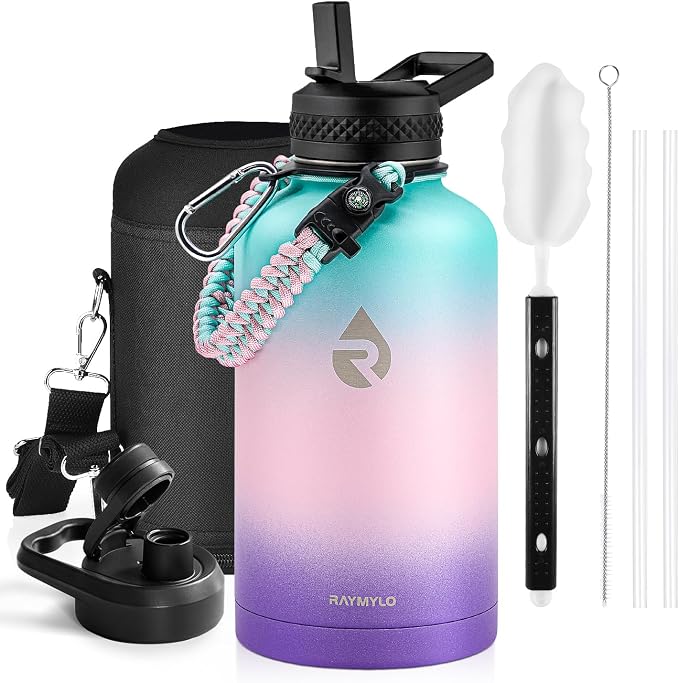RAYMYLO Insulated Water Bottle 64 oz, Triple Wall Vacuum Stainless Steel by RAYMYLO