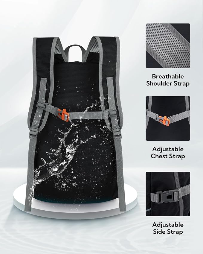 WATERFLY Hiking Packable Daypack Backpack: 35L Ultra Lightweight Day Pack - Image 5