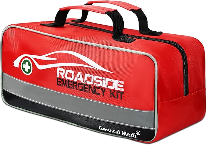 General Medi 127-Pieces Roadside Car Emergency Kit Include Mini First Aid Kit by GeneralMedi