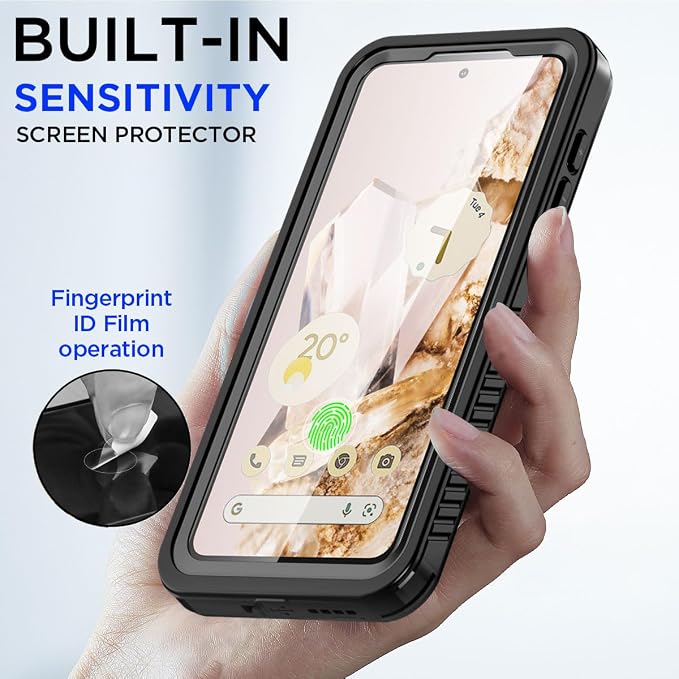 AICase for Google Pixel 8 Case Waterproof Clear Built-in Screen Protector - Image 7