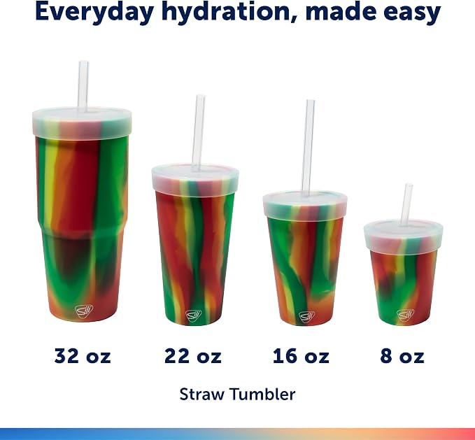 Silipint: 32oz Silicone Straw Tumbler, Unbreakable, Dishwasher Safe - Image 4