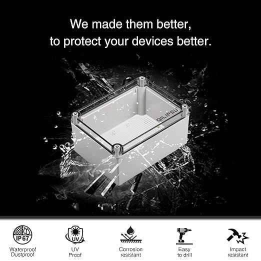 QILIPSU Junction Box with Mounting Plate 200x150x100mm - Image 3