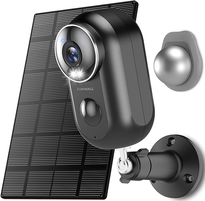 ZUMIMALL Solar Security Cameras Wireless Outdoor, 2K Outdoor Camera Wireless by ZUMIMALL