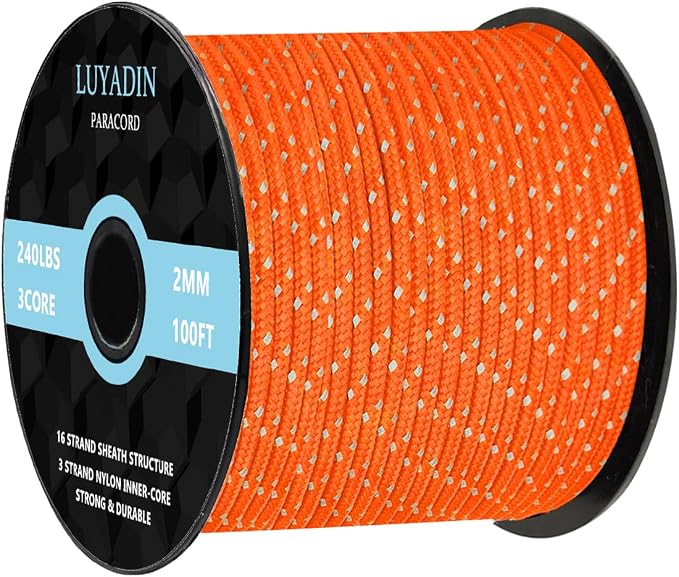 Reflective Paracord 240lb by LUYADIN