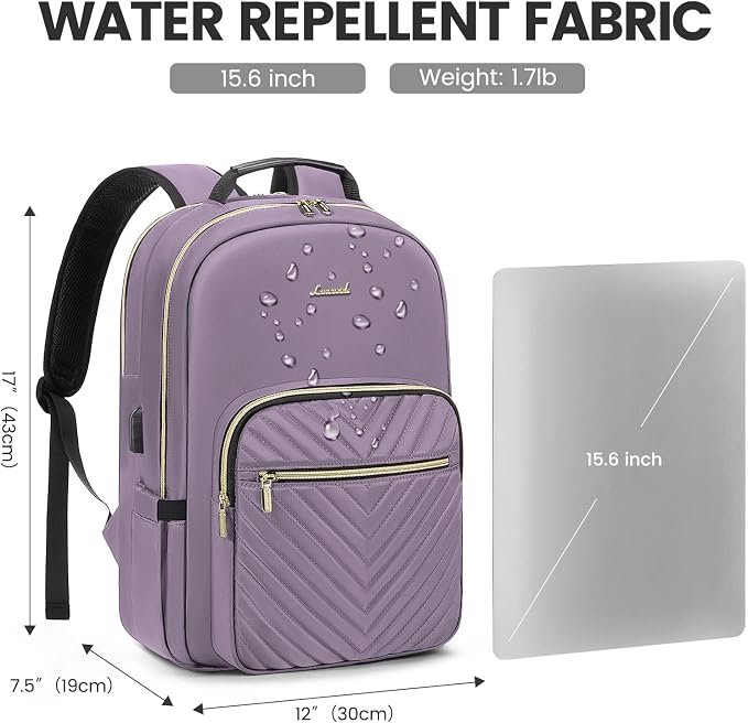 LOVEVOOK Laptop Backpack for Women 15.6 inch, Cute Womens Travel Backpack Purse - Image 4