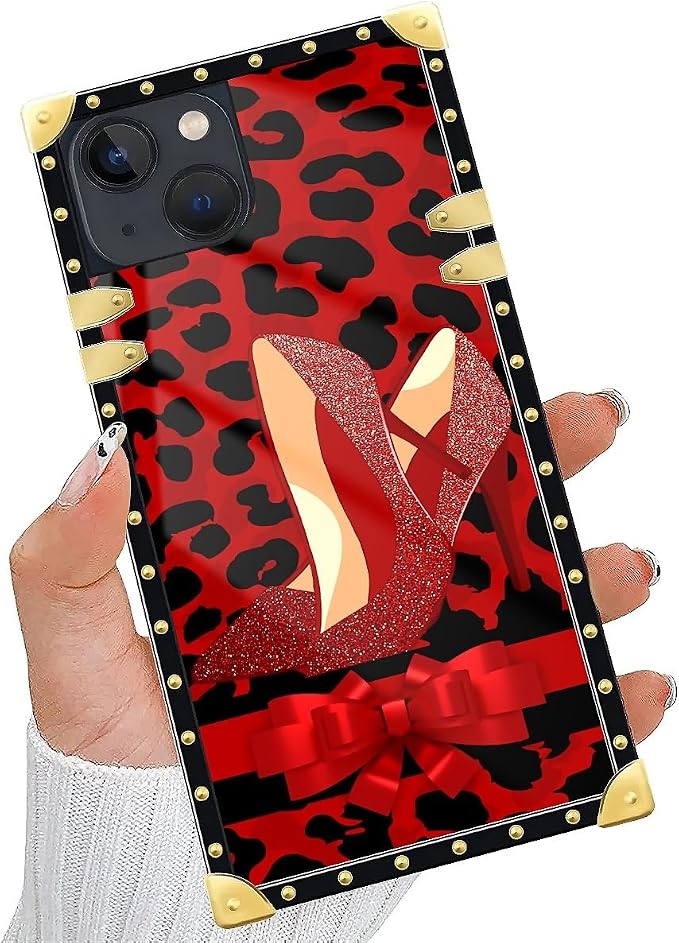Compatible with iPhone 15 Case, Elegant High Heels Luxury Golden Decoration - Image 5