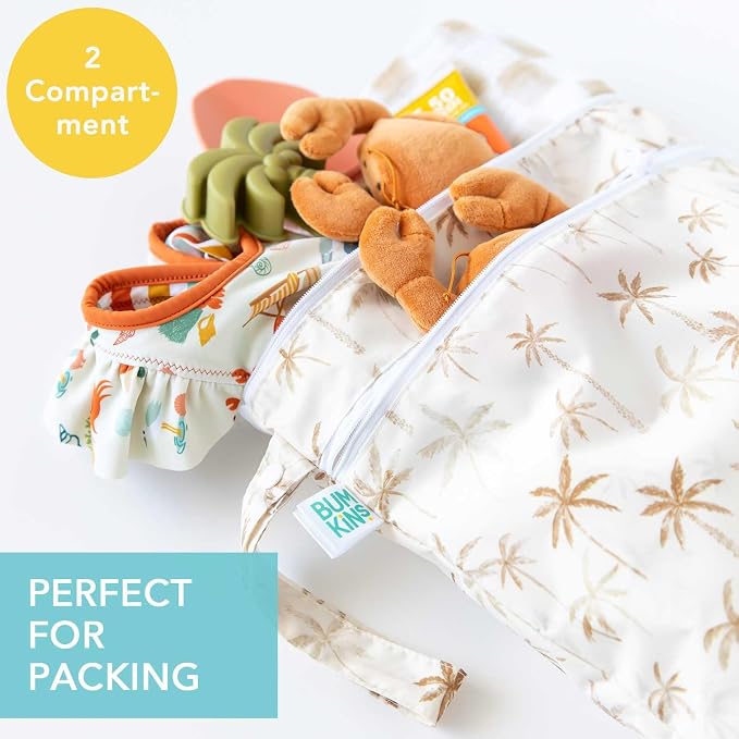 Bumkins Waterproof Wet Dry Bag for Baby, Swim Suit, Cloth Diapers, Pump Parts - Image 2