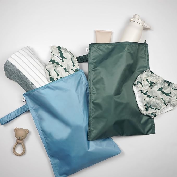 Tiny Twinkle Mess Proof Wet Bags | 2-Pack Reusable Waterproof Wet Bags - Image 8