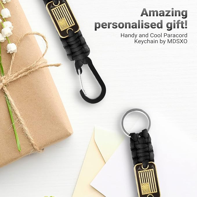 Short Keychain Lanyard for Keys for Men, Heavy Duty Braided Clip Paracord - Image 7
