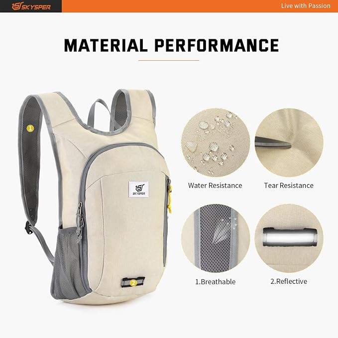 SKYSPER Small Daypack 10L Hiking Backpack Packable Lightweight Travel Day Pack - Image 4