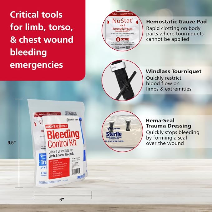 First Aid Only 91134 Critical Essentials Bleeding Control Kit - Image 3