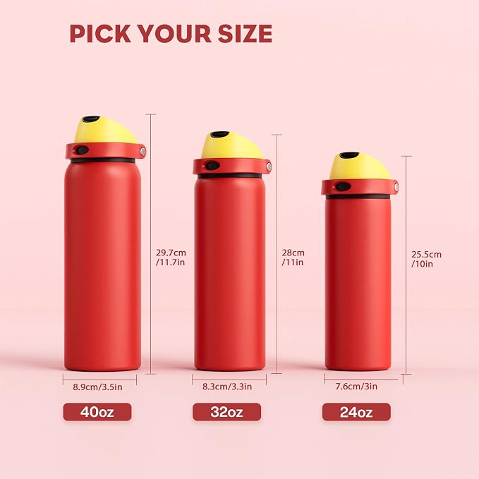 POWCAN 24 oz Travel Water Bottle: 2-in-1 Push-Button Spout & Quick-Flip Straw - Image 3