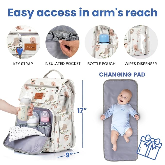 PILLANI Baby Diaper Bag Backpack - Image 2