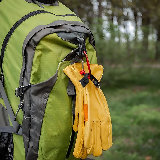 Outdoor Essentials 8PCS Aluminum Carabiner Clips, 3 Inch Large D Shape Spring - Image 5