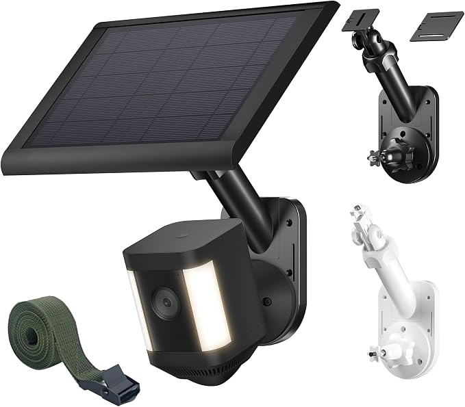 Wall Mount for Cameras and Solar Panels, 2-in-1 Mount for Ring, etc Solar Panel by Unknown