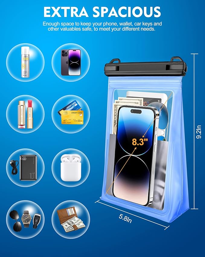 Large Waterproof Phone Pouch Floating, IPX8 Waterproof Pouch - Image 2