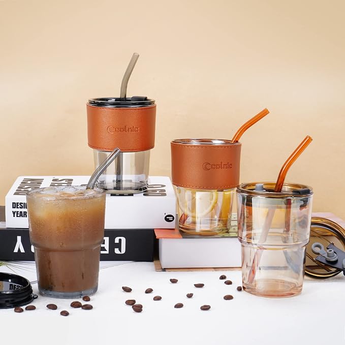 Iced Coffee Cup, 15 oz Glass Cups - Image 8