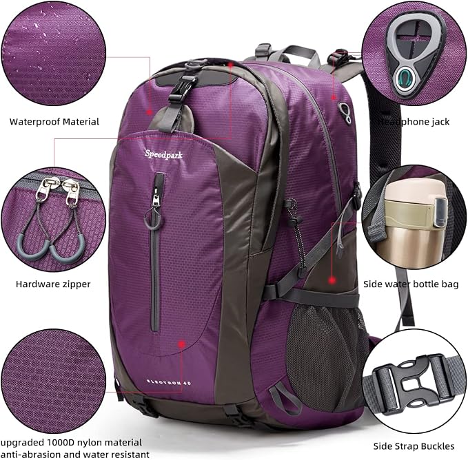 SPEEDPARK Hiking Backpack 40L Waterproof Hiking Daypack - Image 4