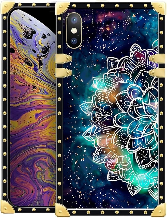 Compatible with iPhone XR Case, Starry Sky Colourful Mandala Luxury Golden by Unknown
