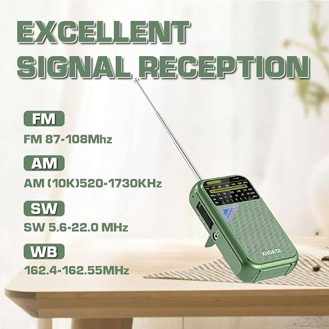 XHDATA D221 NOAA Weather Radio Portable AM FM Shortwave Radio Receiver - Image 4