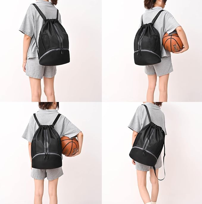 LOKAPEGY Drawstring Gym Bag for Men, Waterproof Drawstring Backpack for Women - Image 6