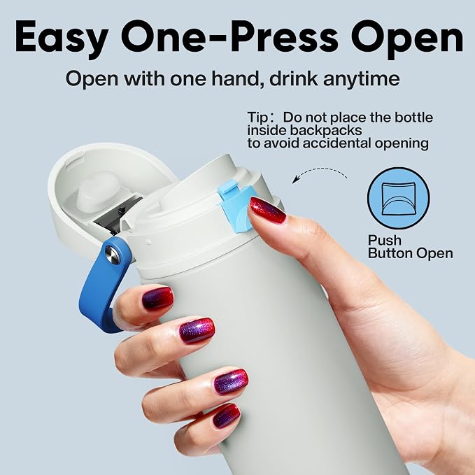 Insulated Water Bottle with Straw - Image 5