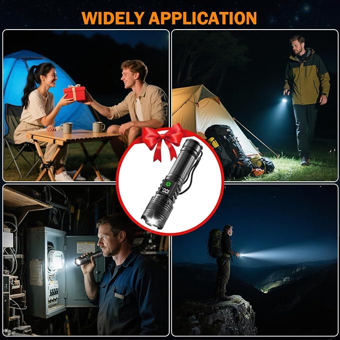 3Pack Rechargeable Flashlights High Lumens 9900FL, LED Flashlight Rechargeable - Image 7
